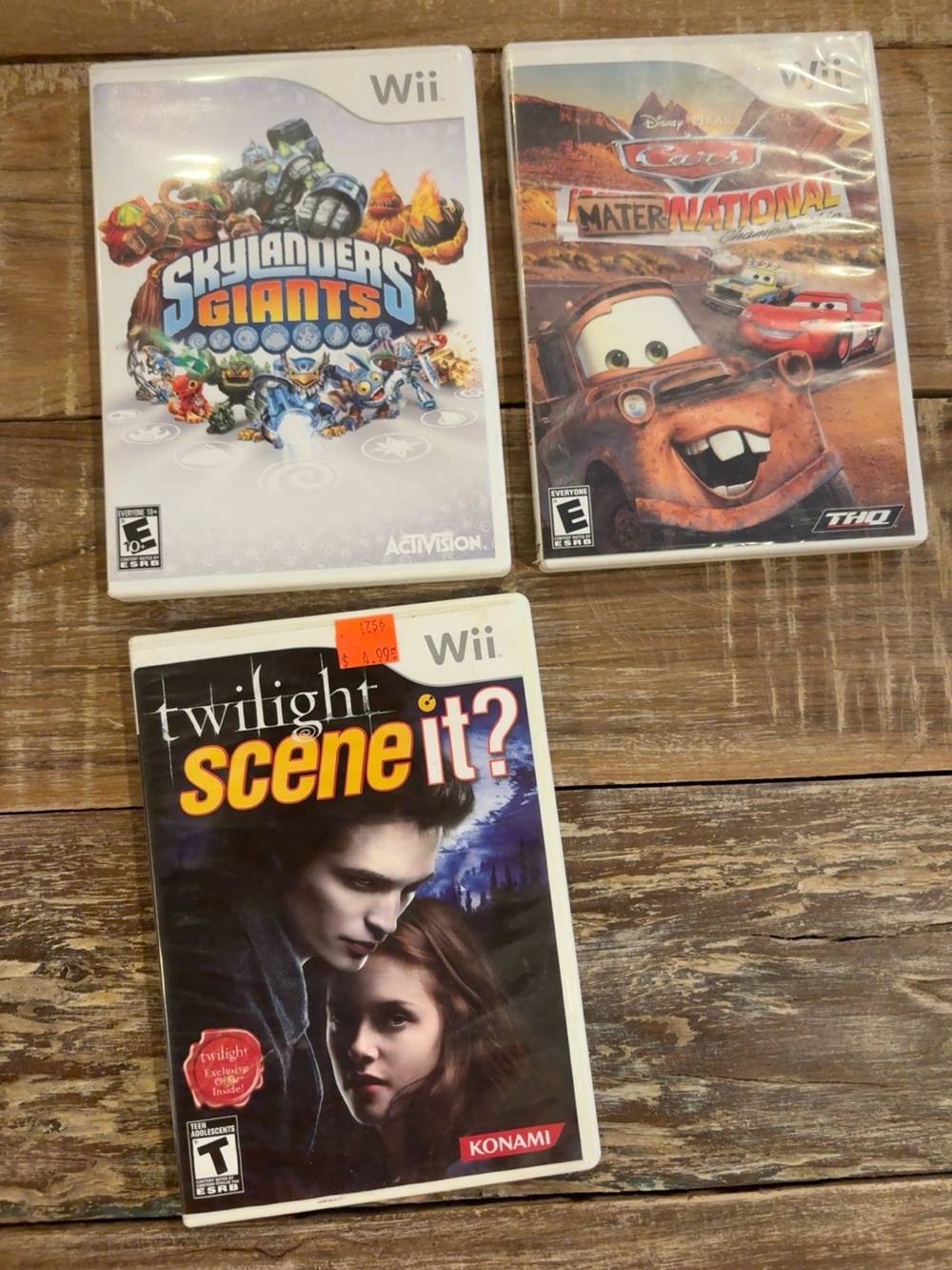Nintendo Wii 3 Game Bundle Cars Twilight Scene It Skylanders Giants Tested